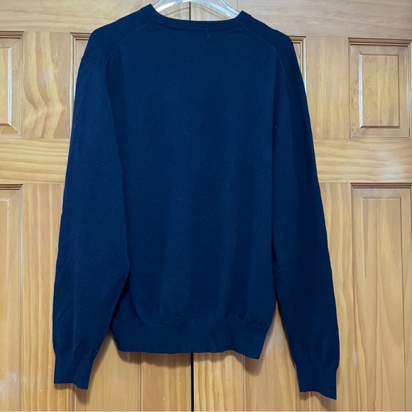 Dorce Cashmere Vintage Navy Blue V-Neck Sweater Size Large - Picture 3 of 6